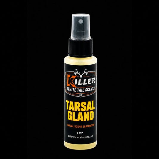 Tarsal Musk product on black background for Killer Whitetail Scents